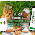 Tournament organizer promoting a pickleball event across multiple platforms with Main Court app